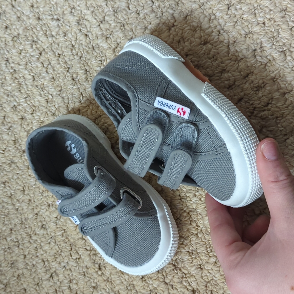 NWOT Superga Gray Velcro Sneaker Toddler Size 6.5